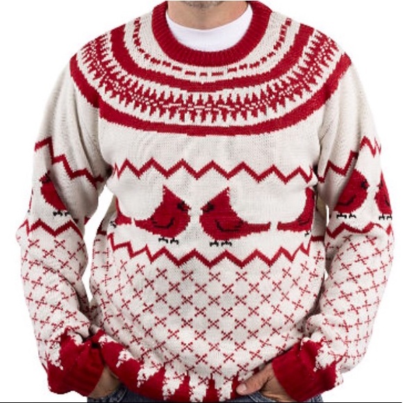 Mens Crazy Cardinals Christmas Sweater 